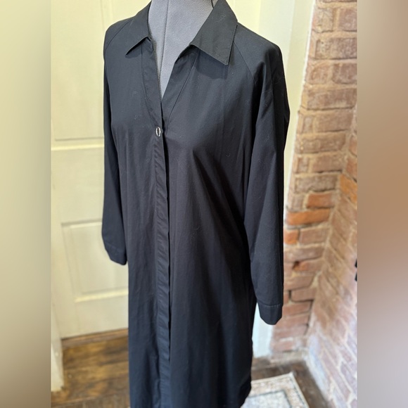 Chico’s Size 12/14 Black Dress with roll up sleeves and pockets. - Picture 3 of 12